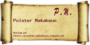 Polster Makabeus névjegykártya